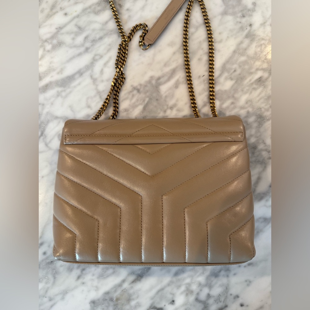 Saint Laurent Loulou Small Crossbody in Beige - Picture 3 of 17